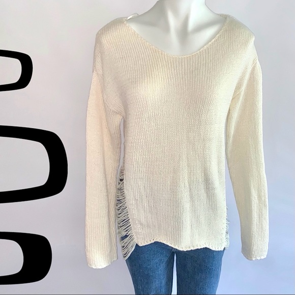 s l a s h e d :: H&M Thrashed Shipwreck Cable Knit Sweater - Picture 4 of 10